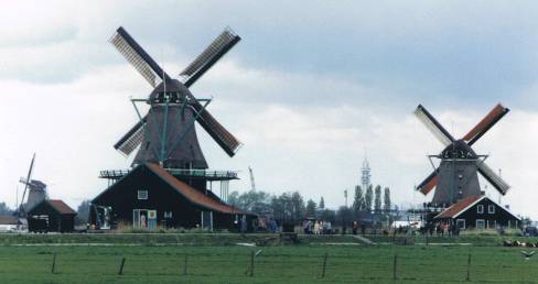 Windmills on the Dutch Dikes