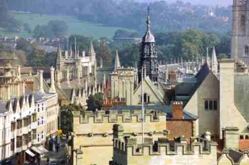 Dancing Rooftop Spires of Cambridge England