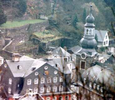 Looking Down On The Valley Town Of Monschau